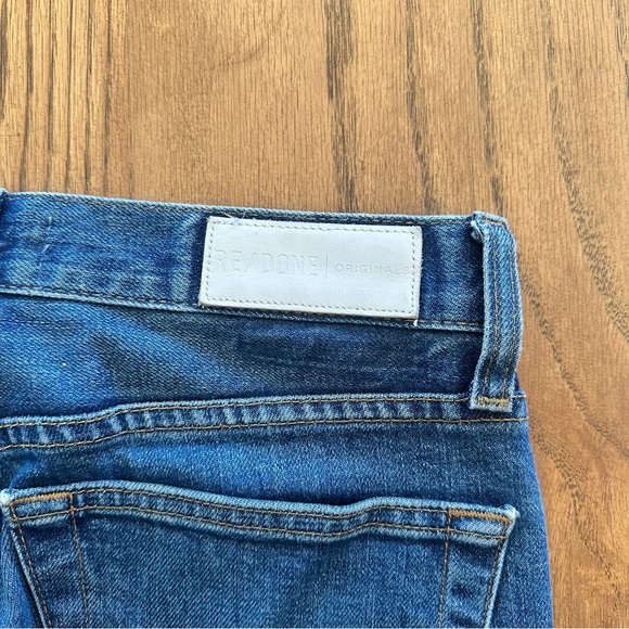 Re/Done Originals Mid Rise Straight Leg Jeans Medium Wash Size 27 Made in USA - Picture 10 of 13